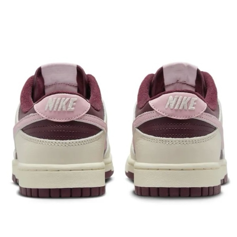 Nike Dunk Low Sneakers in Burgundy and Pink - Picture 3 of 4